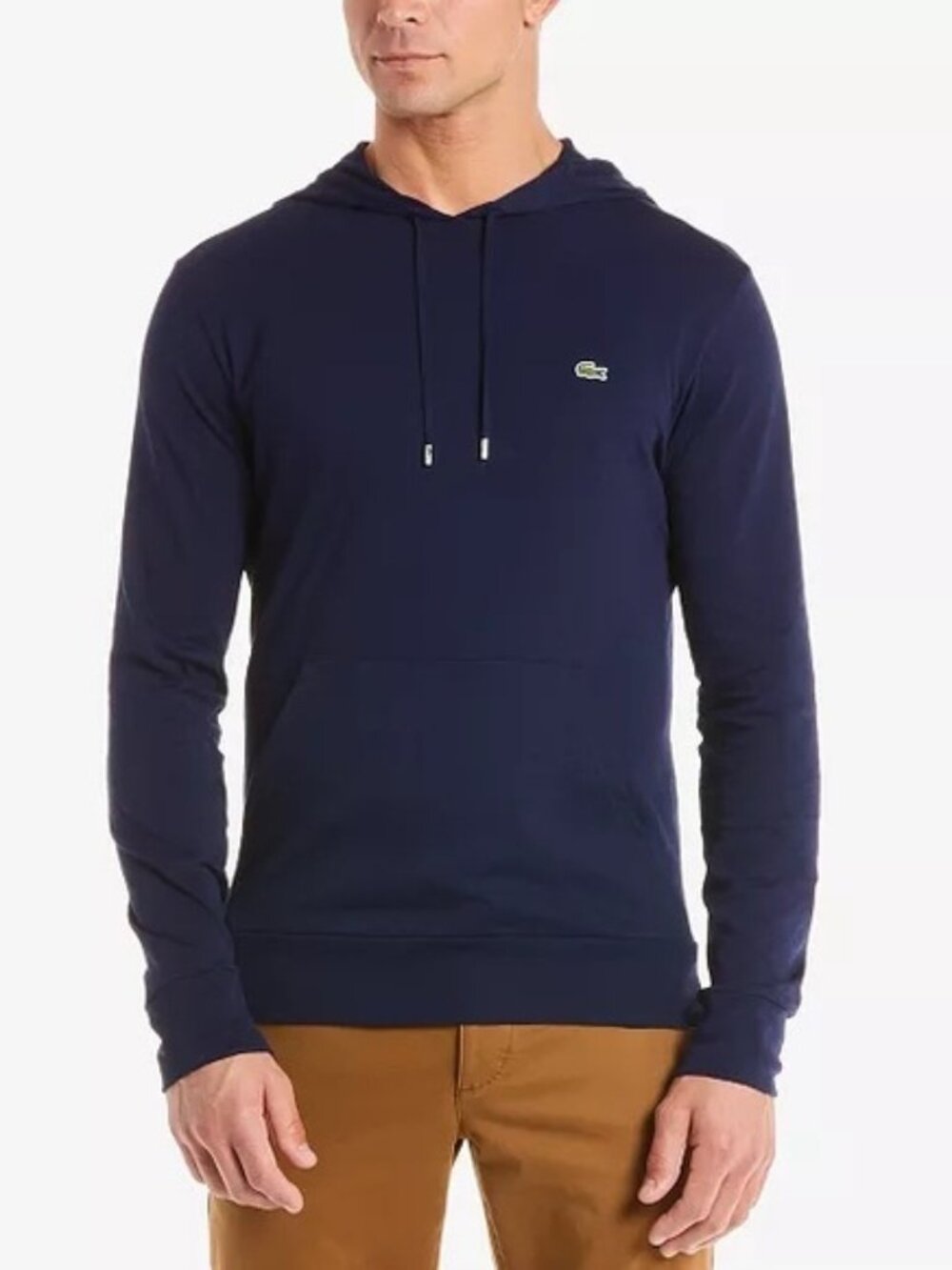 Lacoste | Hoodie Jersey Long Sleeve Tee Shirt with Kangaroo Pocket | Size Small